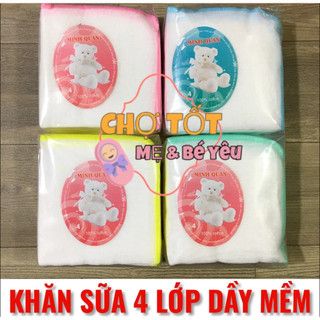 Sét 10 CÁI Khăn Sữa Cho Bé 4 Lớp, Khăn Xô Sữa