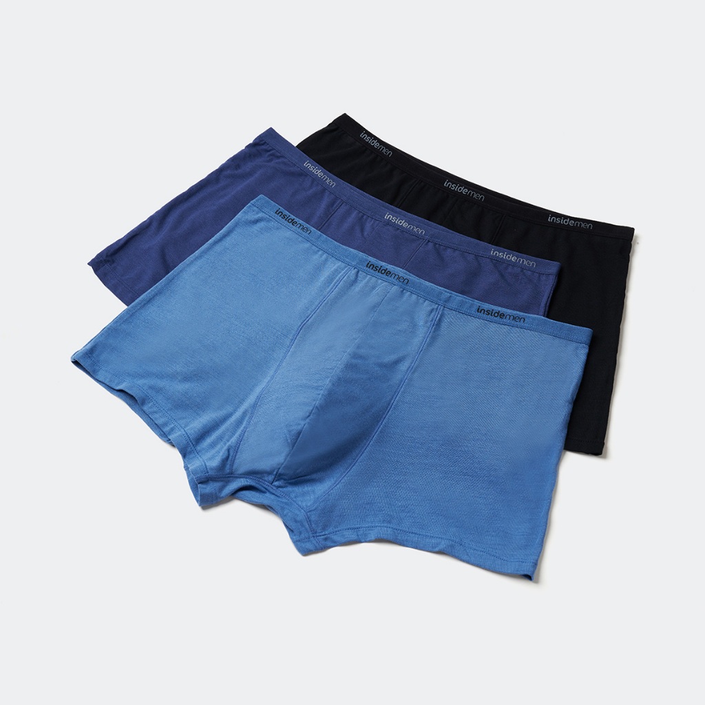 Quần lót boxer nam cao cấp INSIDEMEN cạp chun co giãn tiện lợi kháng khuẩn IBX006