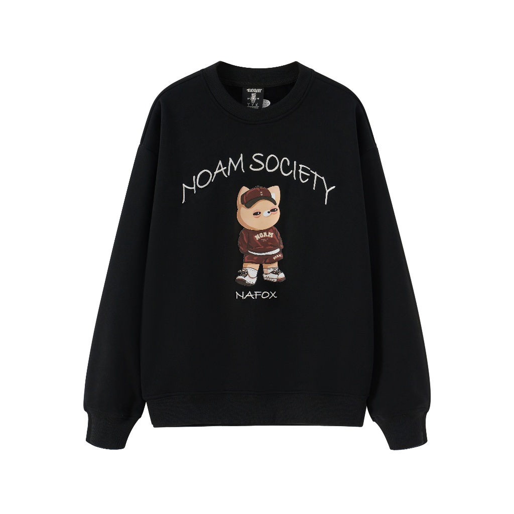 Ảnh Áo Sweater Unisex NOAM SOCIETY Form rộng Vải nỉ lông cáo mềm mịn 2