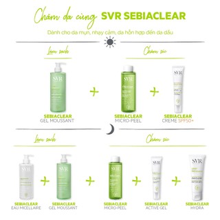 Nước hoa hồng dành cho da hỗn hợp đến da dầu SVR Sebiaclear Micro Peel 150ml