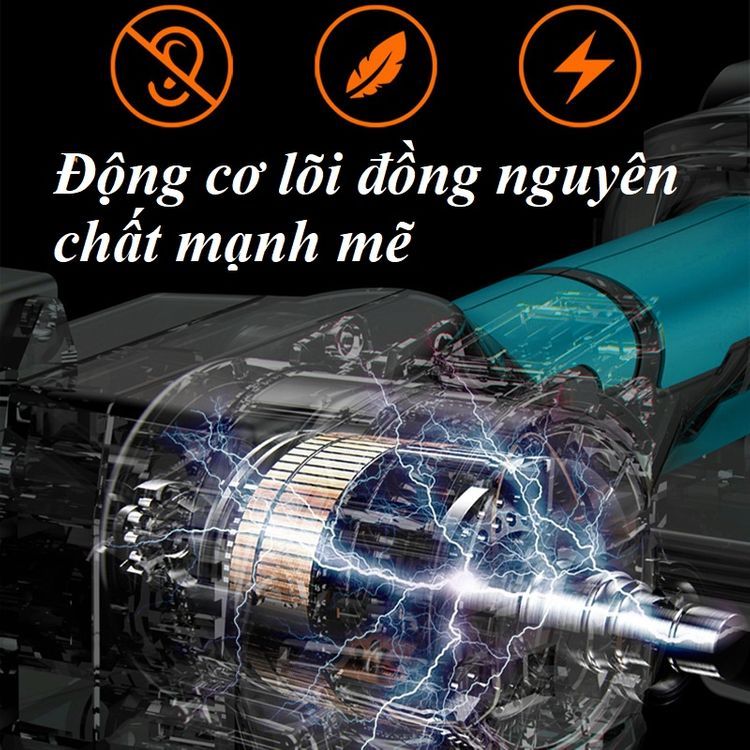 Máy Cưa Xích Cầm Tay Dùng Pin Lõi Đồng Dây Xích Dài 6 inch Gọn Nhẹ Tiện Lợi