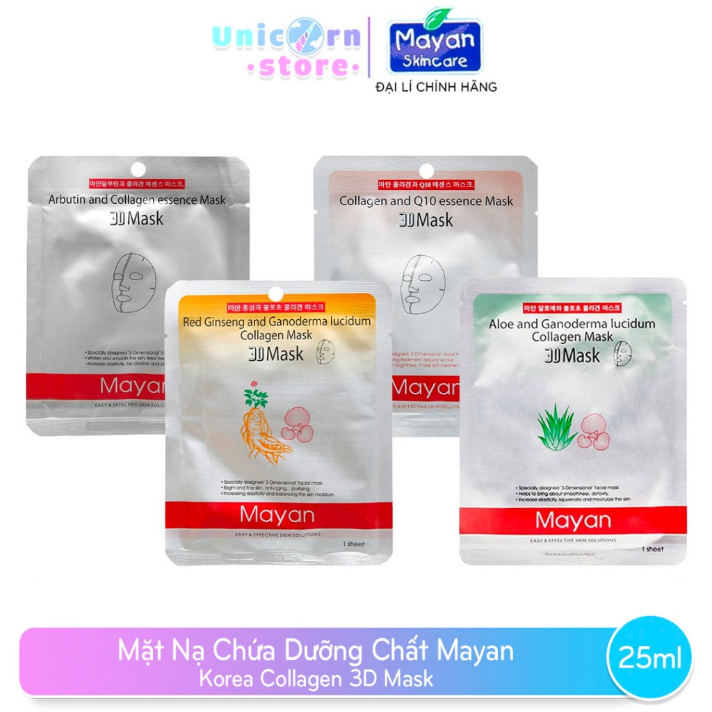 Mặt Nạ Chứa Dưỡng Chất MAYAN Korea Collagen 3D Mask