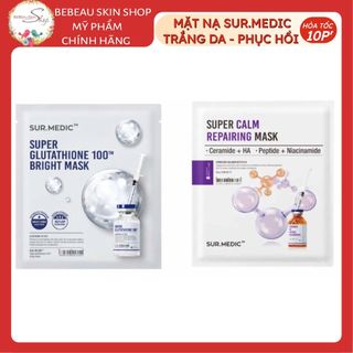 Mặt Nạ Trắng Da Sur.Medic Bright Glutathione Mask Sáng Da Cấp Ẩm Phục Hồi Cho Da Miếng Lẻ - Bebeau