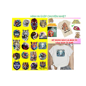 Hình VẼ /PANT ART ủi nhiệt in áo-hình VẼ hổ ủi áo tại nhà bằng bàn là bàn ủi