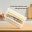 Hộp nhựa dài trong suốt đựng thực phẩm đa năng, có nắp đậy chống ẩm mốc - dung tích 1.2L