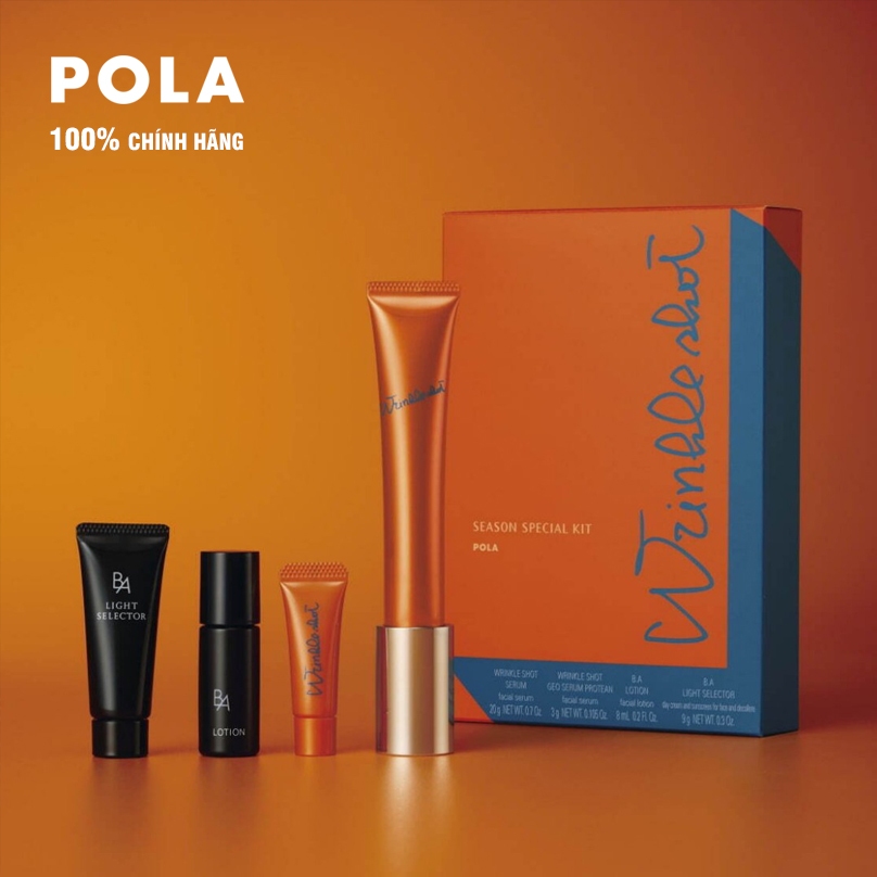 MUA 1 TẶNG 3] Bộ mỹ phẩm ngăn ngừa nếp nhăn hiệu quả POLA WRINKLE
