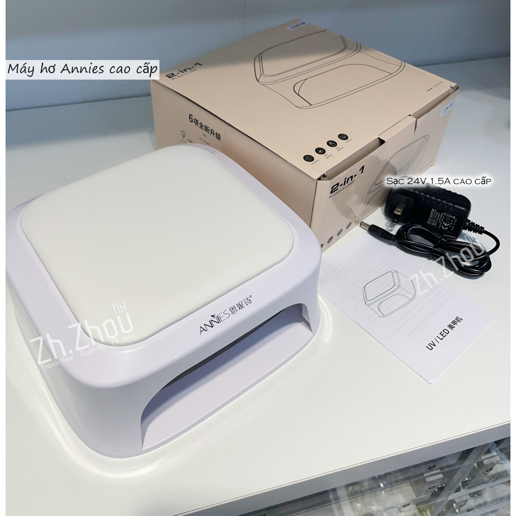 Máy hơ gel T9, máy hơ gel annies , Máy sấy gel cao cấp,có đệm kê tay êm ái phụ kiện nail chính hãng