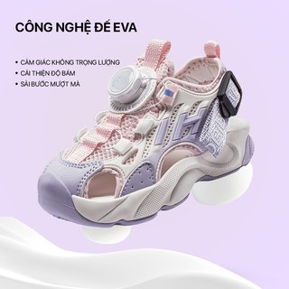 Sandal trẻ em HOBIBEAR khóa xoay AU8178, giày sandal thời trang chính hãng dành cho bé