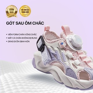 Sandal trẻ em HOBIBEAR khóa xoay AU8178, giày sandal thời trang chính hãng dành cho bé