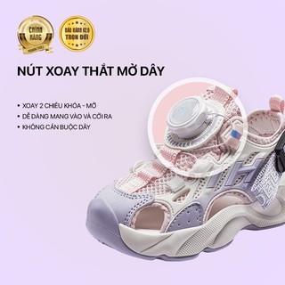 Sandal trẻ em HOBIBEAR khóa xoay AU8178, giày sandal thời trang chính hãng dành cho bé
