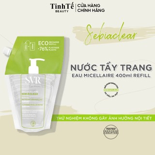 Nước tẩy trang svr cho da dầu mụn, làm sạch và dịu nhẹ SVR Sebiaclear Eau Micellaire 400ml (dạng túi)