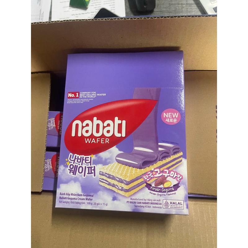 [New Nabati] Bánh Kem Xốp Nhân Kem Khoai Lang Nabati Goguma Cream Wafer ...