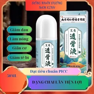 Dầu nóng giảm đau nhức, giãn cơ, thông kinh lạc Đồng Nhân Đường Nam Kinh chai lăn tiện dụng