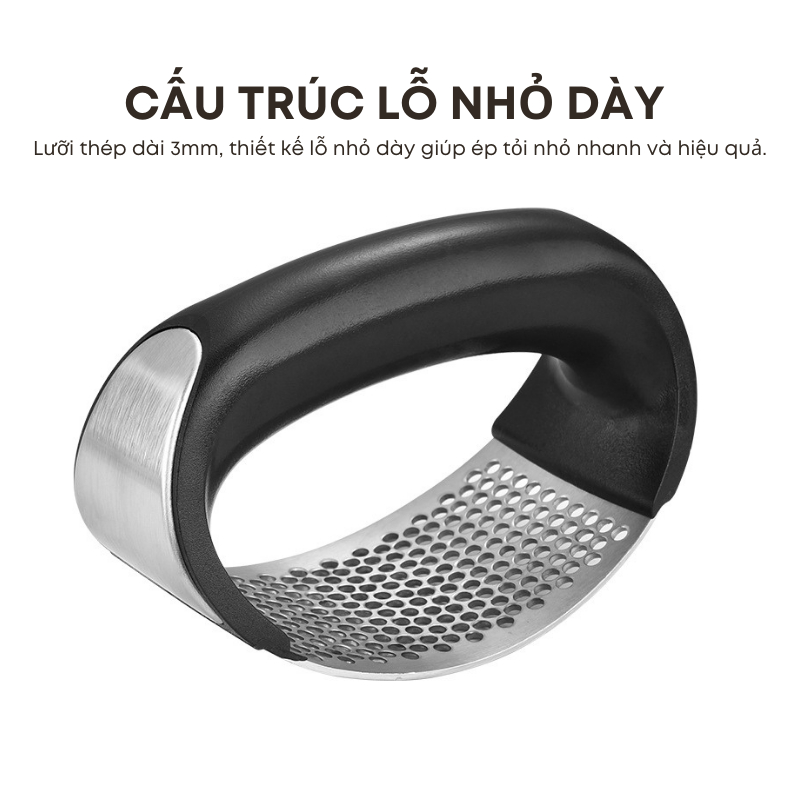 Dụng Cụ Nghiền Tỏi KooBee Ép Tỏi, Dập Tỏi Inox Nhanh Gọn Tiện Dụng - Tay Cầm Nghiền Tỏi, Gia Vị (NB34)