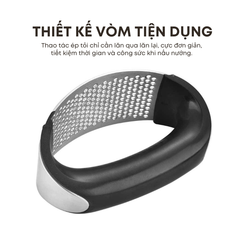 Dụng Cụ Nghiền Tỏi KooBee Ép Tỏi, Dập Tỏi Inox Nhanh Gọn Tiện Dụng - Tay Cầm Nghiền Tỏi, Gia Vị (NB34)