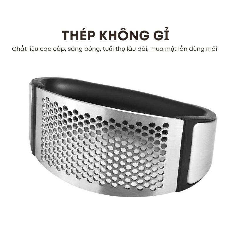 Dụng Cụ Nghiền Tỏi KooBee Ép Tỏi, Dập Tỏi Inox Nhanh Gọn Tiện Dụng - Tay Cầm Nghiền Tỏi, Gia Vị (NB34)