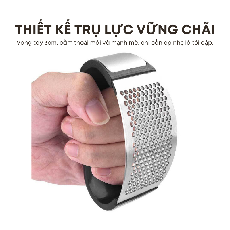 Dụng Cụ Nghiền Tỏi KooBee Ép Tỏi, Dập Tỏi Inox Nhanh Gọn Tiện Dụng - Tay Cầm Nghiền Tỏi, Gia Vị (NB34)