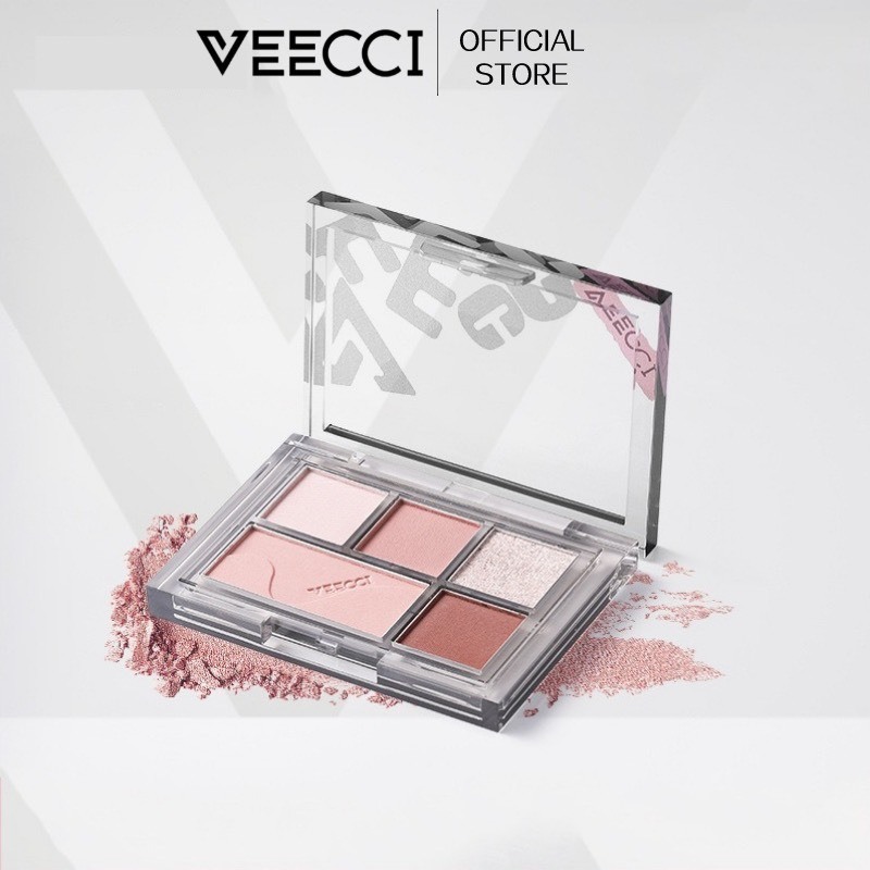 VEECCI Phấn Mắt 5 ô với nhưng tone màu hot trend chất phấn mịn lỳ 5.2g | NHÍM HOUSE