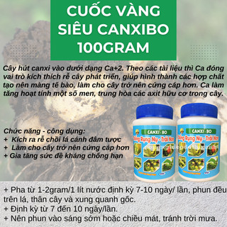 Combo phân bón lá Siêu Magie - Siêu Kali - Siêu Lân - Canxibo Cuốc Vàng (Hũ 100gram)