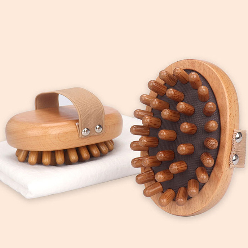 Lược chải đệm khí massage cơ thể chải tóc chăm sóc da đầu bằng gỗ cao cấp Cool Green