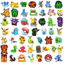 Set 60 Sticker Pokemon siêu đáng yêu Chống Nước Dán Laptop Vali Mũ Bảo Hiểm Sổ Tay