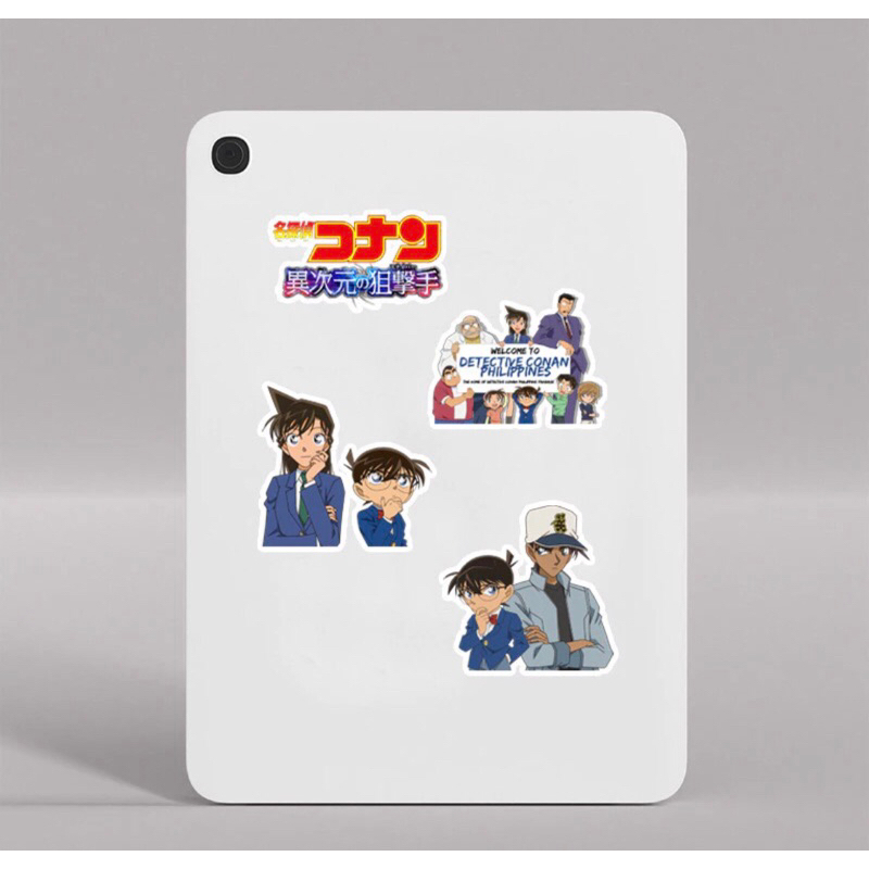 Bộ 100 sticker thám tử lừng danh Conan. trang trí ly nước mũ bảo hiểm điện thoại ly nước ipad laptop