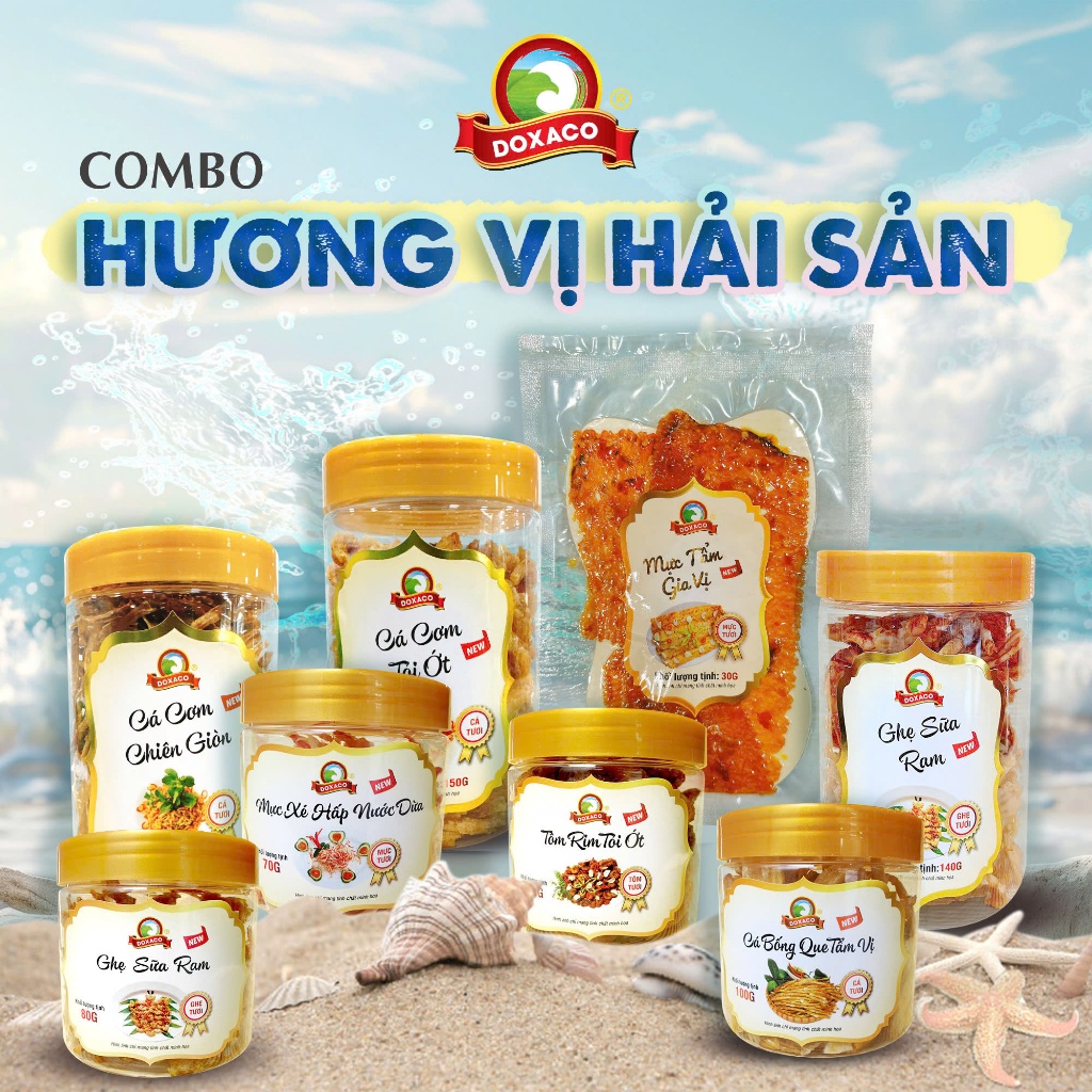 Hải Sản Ăn Vặt Doxaco Thơm Ngon với Cá Bống Que, Cá Cơm Chiên Giòn, Tôm ...
