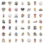Set 60 Sticker One Piece Chibi Luffy Zoro Chống Nước Dán Laptop Mũ Bảo Hiểm Sổ Tay