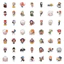 Set 60 Sticker One Piece Chibi Luffy Zoro Chống Nước Dán Laptop Mũ Bảo Hiểm Sổ Tay
