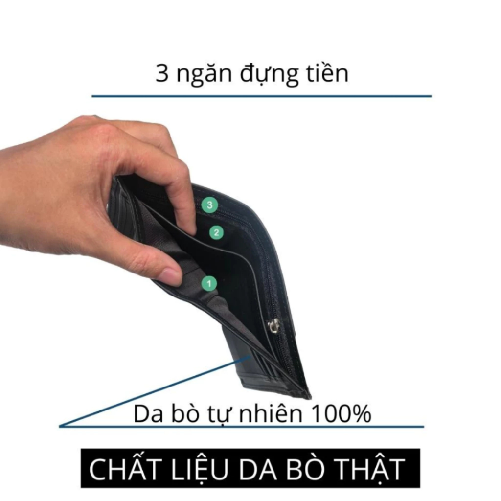 Ví Nam Da Bò Classic Ví Đứng