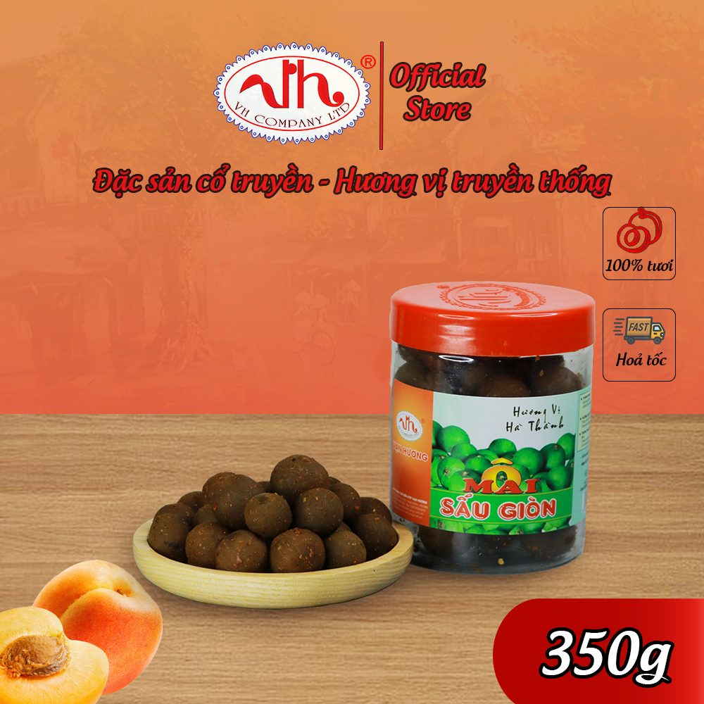 Ô Mai Sấu Giòn Vạn Hương Chuẩn Vị Truyền Thống hộp (200gr, 350gr), túi zip (100gr)