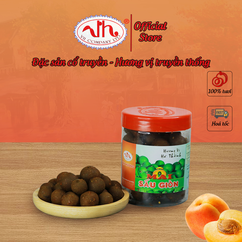 Ô Mai Sấu Giòn Vạn Hương Chuẩn Vị Truyền Thống hộp (200gr, 350gr), túi zip (100gr)
