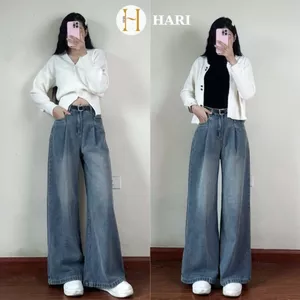 Quần jean nữ Hari ly trước ống rộng phong cách 9304 P6K8