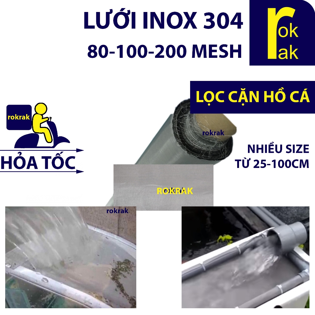 Lưới lọc inox 304 ko rỉ ( 80 100 200 mesh - CHỈ BÁN SIZE NHỎ LẺ ) MỊN ...