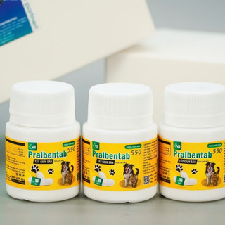 PRALBENTAB 550 – Thuốc tẩy Giun Sán Và Sán Dây Dành Cho Chó Và Mèo Giảm Tiêu Chảy Bệnh Đường Ruột