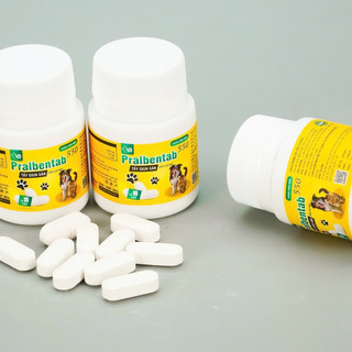 PRALBENTAB 550 – Thuốc tẩy Giun Sán Và Sán Dây Dành Cho Chó Và Mèo Giảm Tiêu Chảy Bệnh Đường Ruột