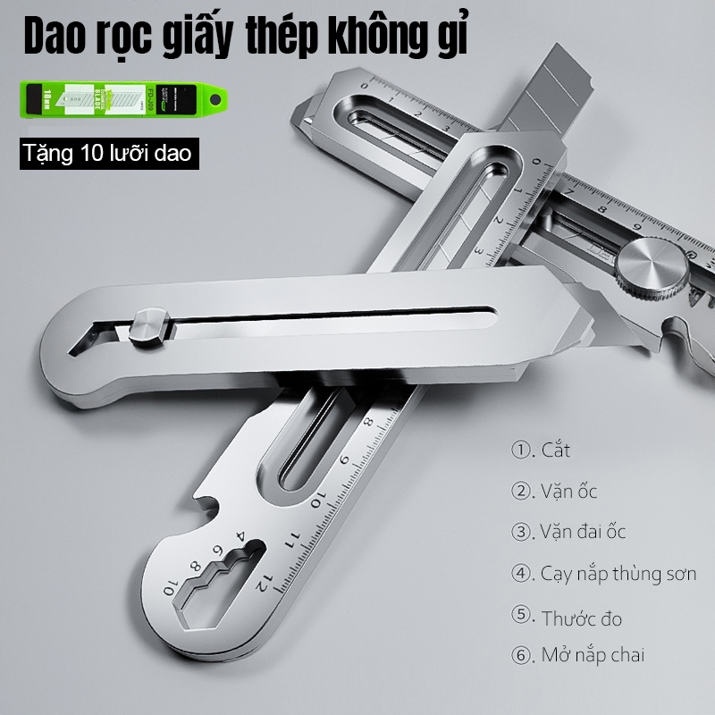 Dao rọc giấy Dao rọc đa năng cán bằng thép không gỉ siêu bền cắt giấy ...