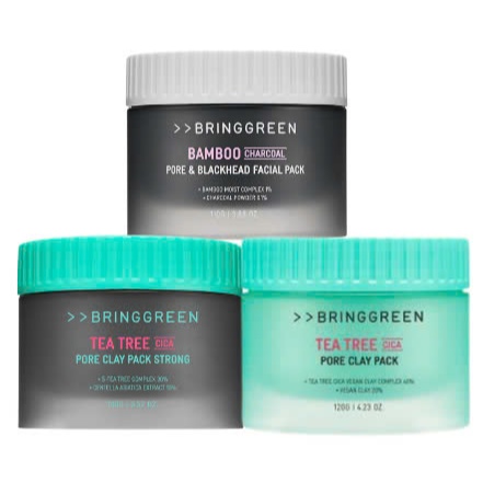 Mặt Nạ Đất Sét Tràm Trà, Than Tre BringGreen Tea Tree, Bambo Pore Clay ...
