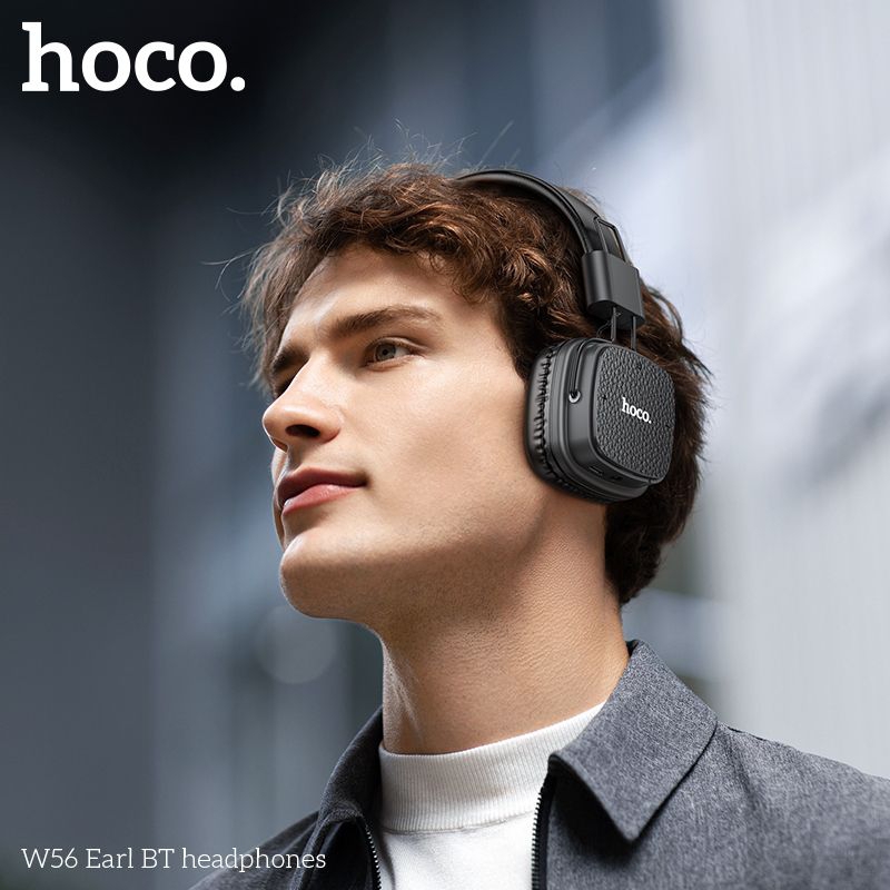Tai nghe chụp tai Bluetooth hoco W56 nghe nhạc 28h đàm thoại chất âm sống động.