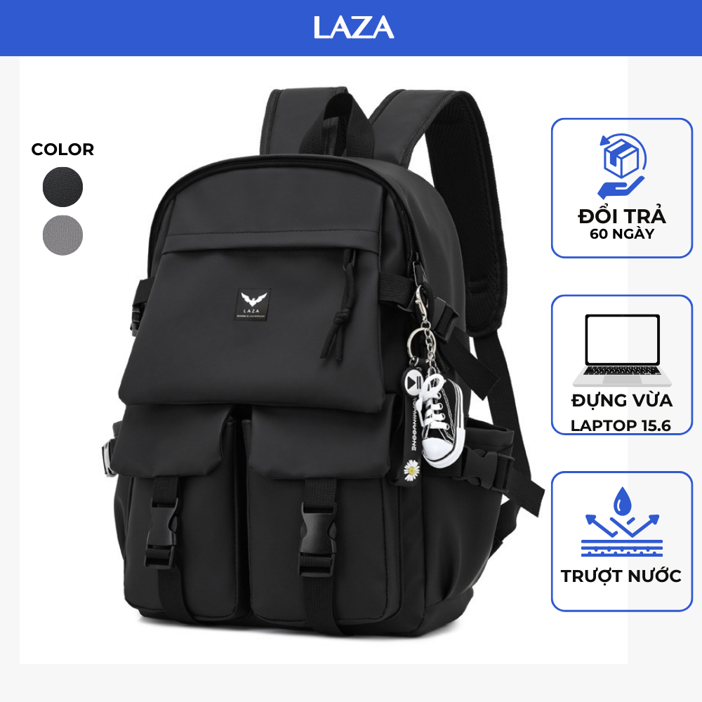 Ảnh Cặp đi học LAZA Rosy Backpack 496 - chất liệu chống thấm nước - chính hãng LAZA phân phối 2
