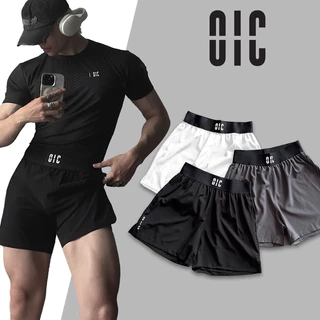 Quần short đùi thể thao nam OIC chất thun gió spandex co dãn 4 chiều chuyên tập gym, chạy bộ