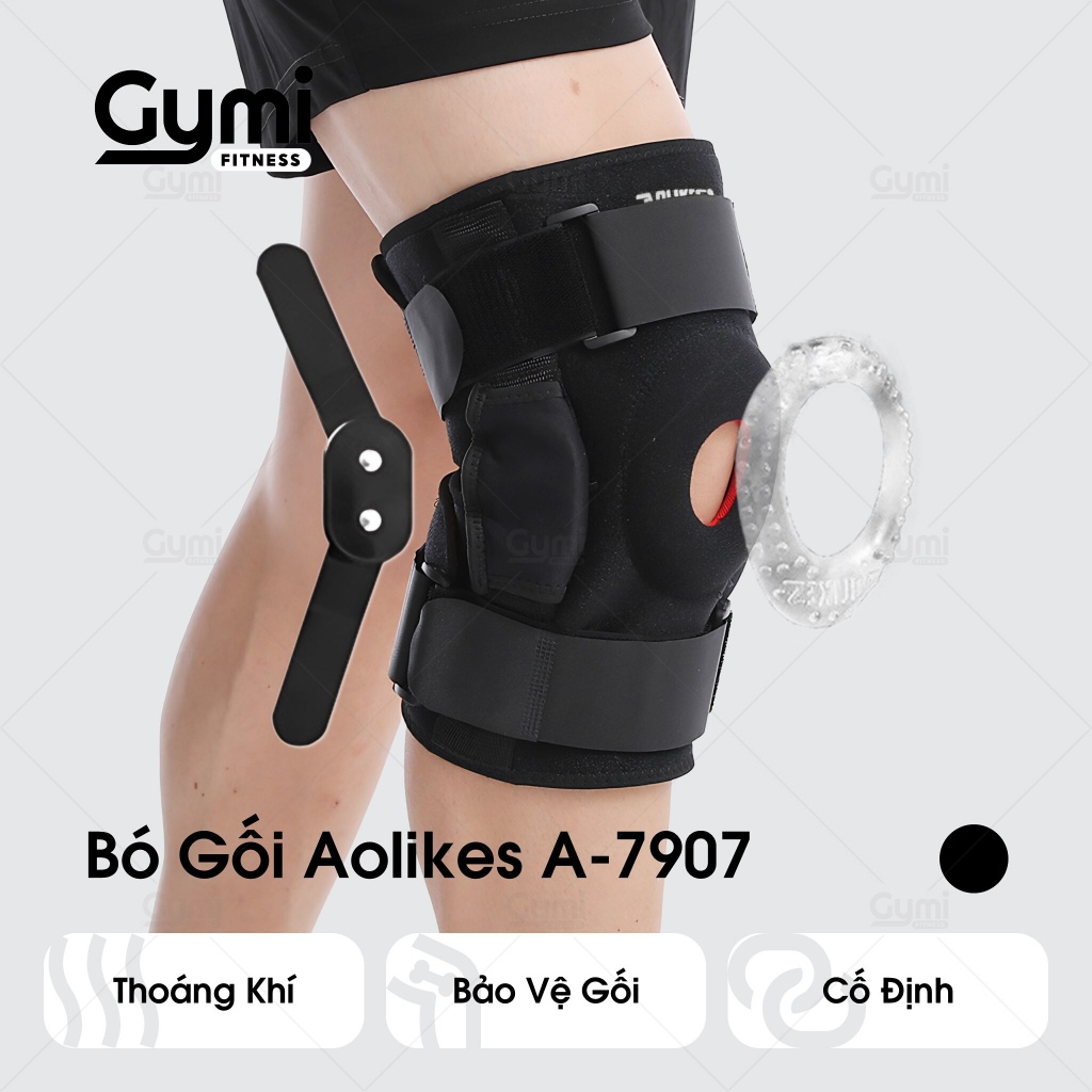 Bó Gối Aolikes A-7907 - Băng Bảo Vệ Đầu Gối Thể Thao Đệm Silicon - AL7907