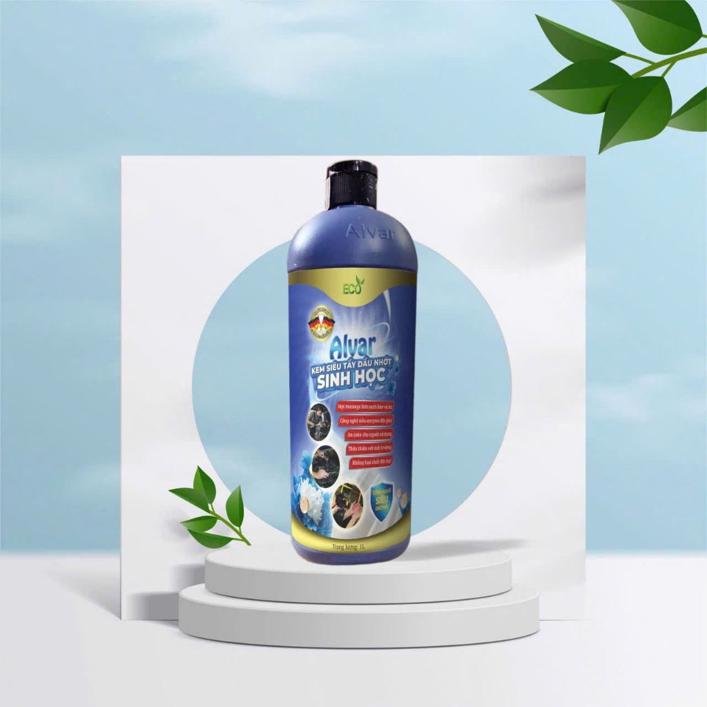 Siêu tẩy dầu nhớt cơ khí Alvar 1000ml an toàn cho da tay, công nghệ sinh học tẩy siêu nhanh trong 1 lần tẩy