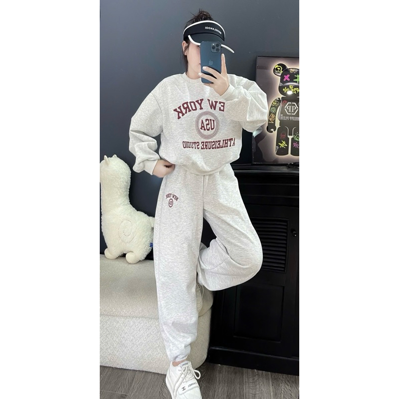 Set bộ nỉ New Yrk chất nỉ 2 da hàng QC