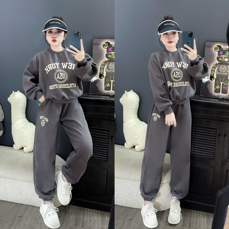 Set bộ nỉ New Yrk chất nỉ 2 da hàng QC