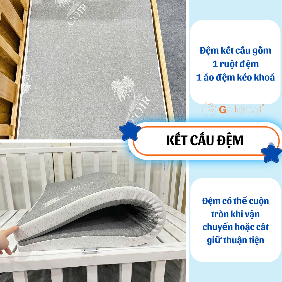 Ảnh Đệm Cao Su Non GoldCat Dùng Cho Cũi Trẻ Em, Độ Dày 5cm, Đàn Hồi, Hỗ Trợ Phát Triển Xương , Cắt Theo Yêu Cầu. 4