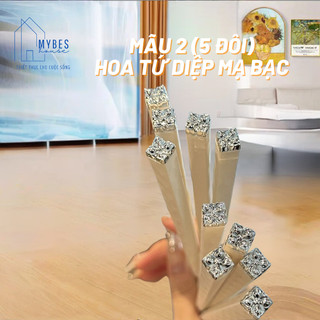 Bộ 5 đôi đũa hoa tứ diệp hợp kim sợi thuỷ tinh kháng khuẩn không nấm mốc chịu được nhiệt độ cao hiện đại sang trọng