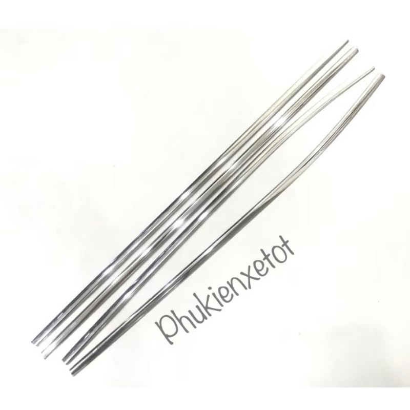 Nẹp chân kính và cong kính xe Toyota Vios 2019-2026 inox sáng bóng hàng cao cấp