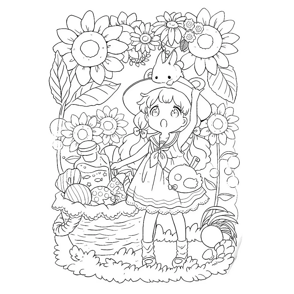 Tranh Tô Màu ChiBi Ngọt Ngào Chất Giấy Dầy Đẹp Luyện Vẽ Giảm Stress 02