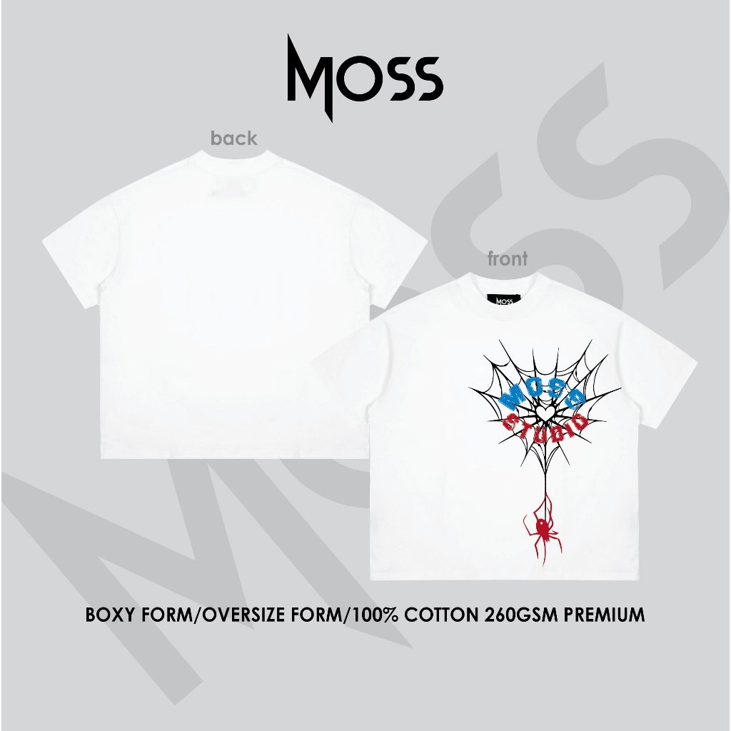 Áo Thun localbrand - “ MOSS SPIDER WEB ” l Form Boxy Fit/ Oversize - Cotton 100% 260GSM premium MOSS.STU